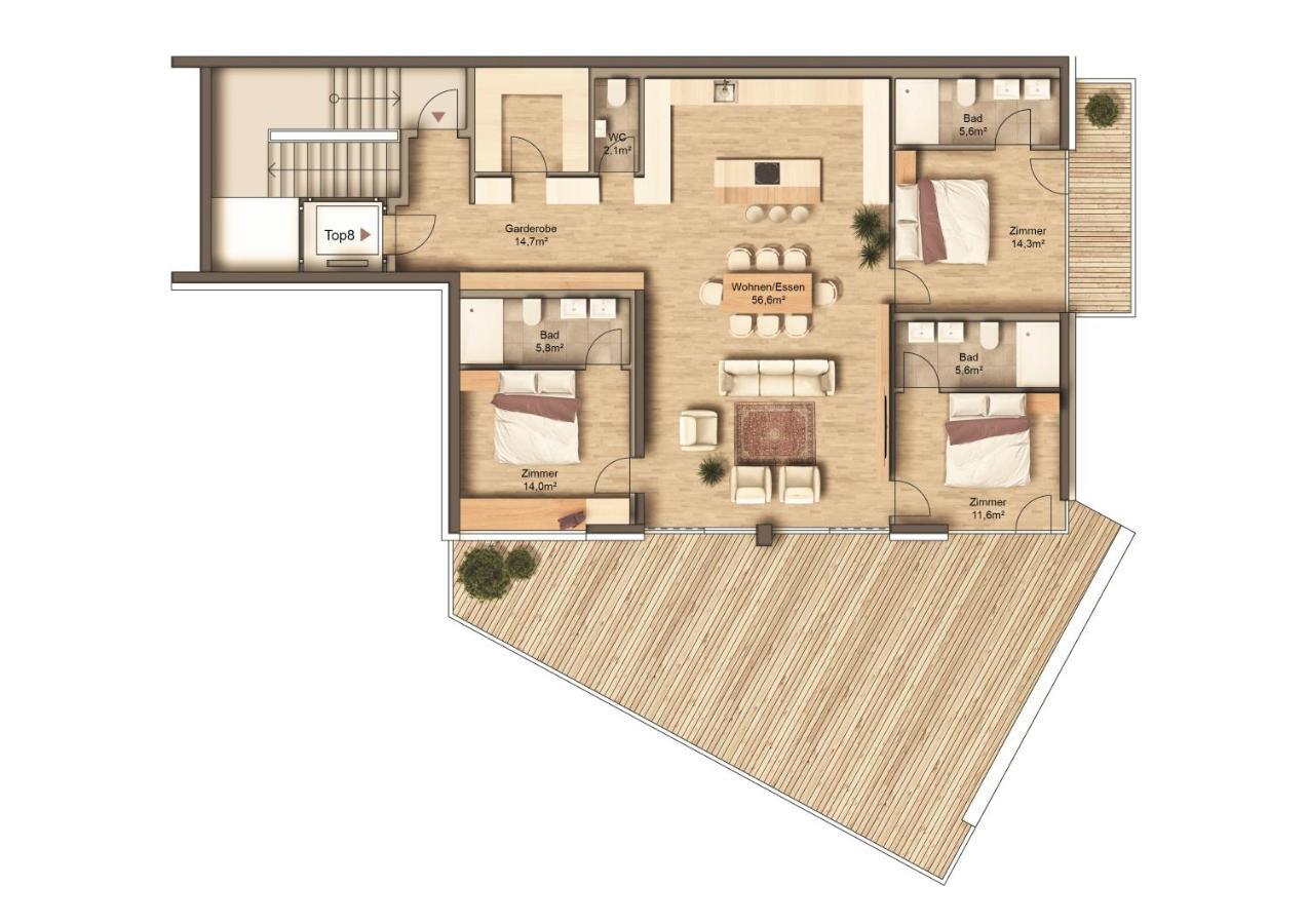 זיפלד אין טירול Panorama Residence Mosern מראה חיצוני תמונה